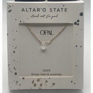 Altar’D State Opal Teardrop Pendant Necklace New